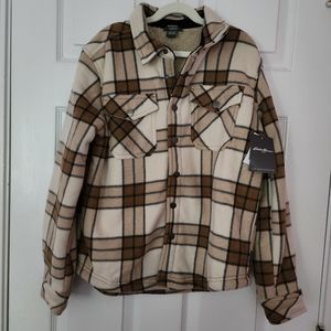 Eddie Bauer Kids flannel/fleece shirt/jacket, size L (14)